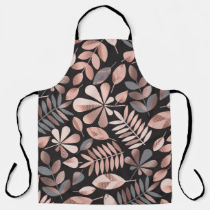 Autumn leaves illustration pattern apron