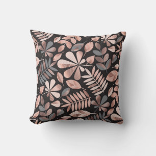 Autumn leaves illustration pattern cushion