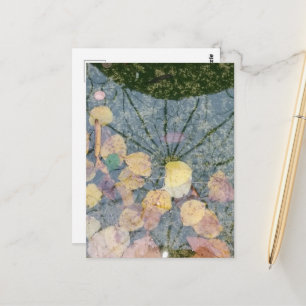 Autumn leaves in a Pella Iowa Fountain Abstract Postcard