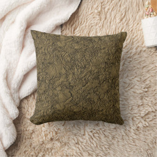 Autumn Leaves In Brown Nature Art Pattern Cushion