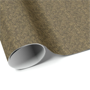 Autumn Leaves In Brown Nature Art Pattern  Wrapping Paper
