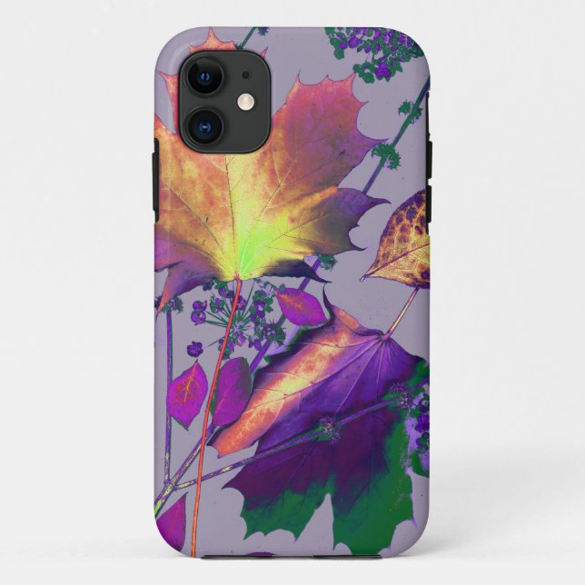 Autumn Leaves in Lilac Case-Mate iPhone Case (Back)