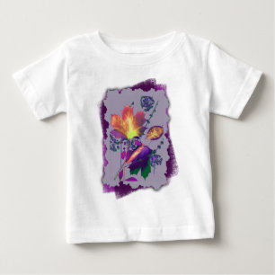 Autumn Leaves in Lilac with Purple Baby T-Shirt