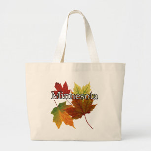 AUTUMN LEAVES IN MINNESOTA LARGE TOTE BAG