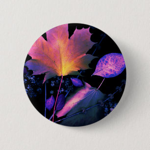 Autumn Leaves in Neon 6 Cm Round Badge