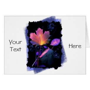 Autumn Leaves in Neon and Blue