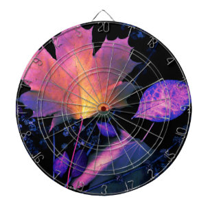 Autumn Leaves in Neon Dartboard