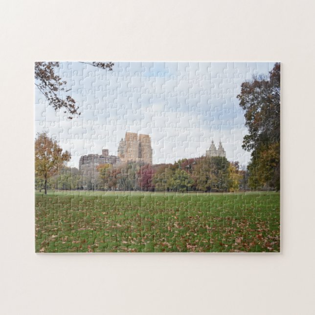 Autumn Leaves in New York City Central Park NYC Jigsaw Puzzle (Horizontal)
