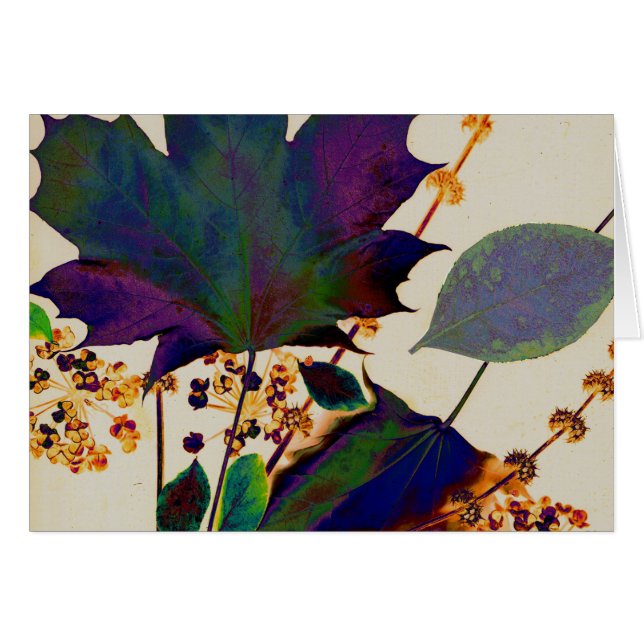 Autumn Leaves in Royal Colors (Front Horizontal)