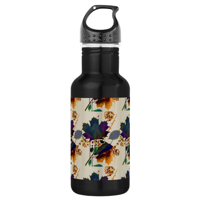 Autumn Leaves in Royal Colours 532 Ml Water Bottle (Front)