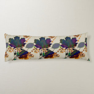 Autumn Leaves in Royal Colours Body Cushion