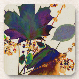 Autumn Leaves in Royal Colours Coaster