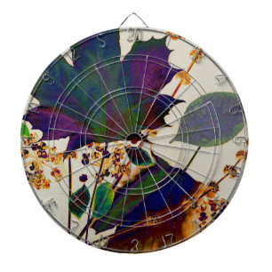 Autumn Leaves in Royal Colours Dartboard
