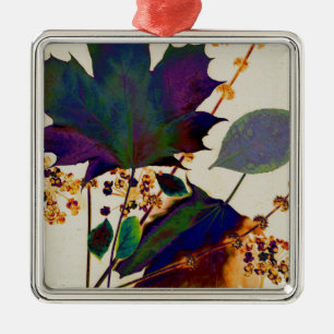 Autumn Leaves in Royal Colours Metal Tree Decoration