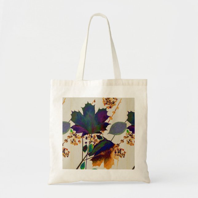 Autumn Leaves in Royal Colours Tote Bag (Front)