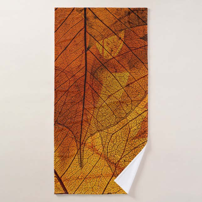 autumn leaves in the detailautumn,background,beaut bath towel (Bath Towel)