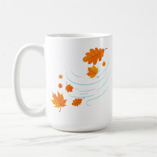 Autumn Leaves in the Wind: Elegant Design for Insp Coffee Mug