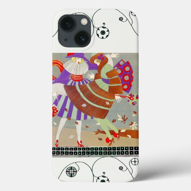 AUTUMN LEAVES IN THE WIND / FASHION COSTUME DESIGN Case-Mate iPhone CASE (Back)