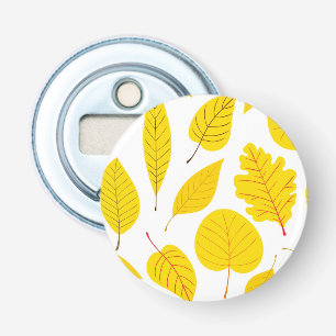 Autumn leaves in yellow bottle opener