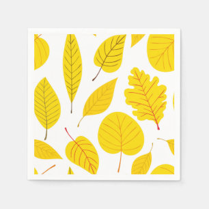 Autumn leaves in yellow napkin