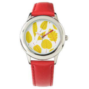 Autumn leaves in yellow watch