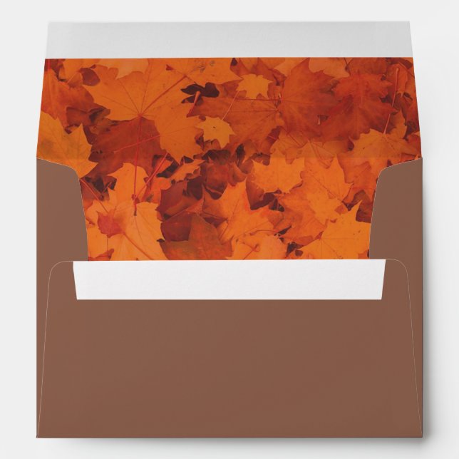 Autumn Leaves Interior | Nut Brown Envelope (Back (Bottom))