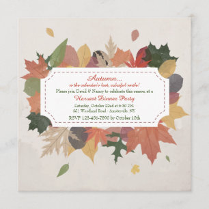 Autumn Leaves Invitation