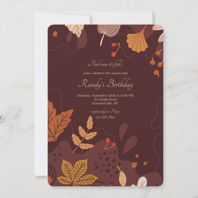 Autumn Leaves Invitation (Front)