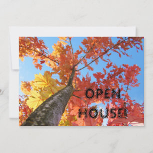 Autumn Leaves Invitations Open House Business