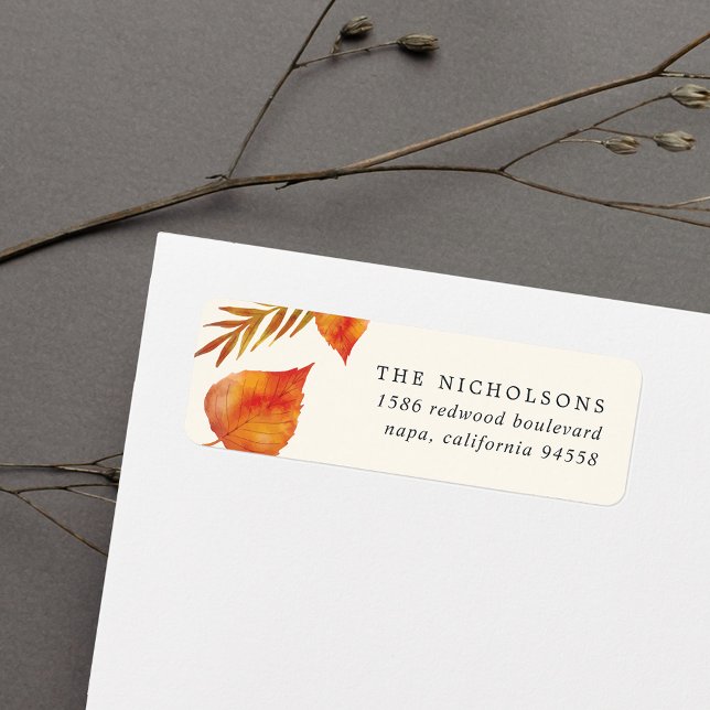Autumn Leaves | Ivory Return Address (Creator Uploaded)
