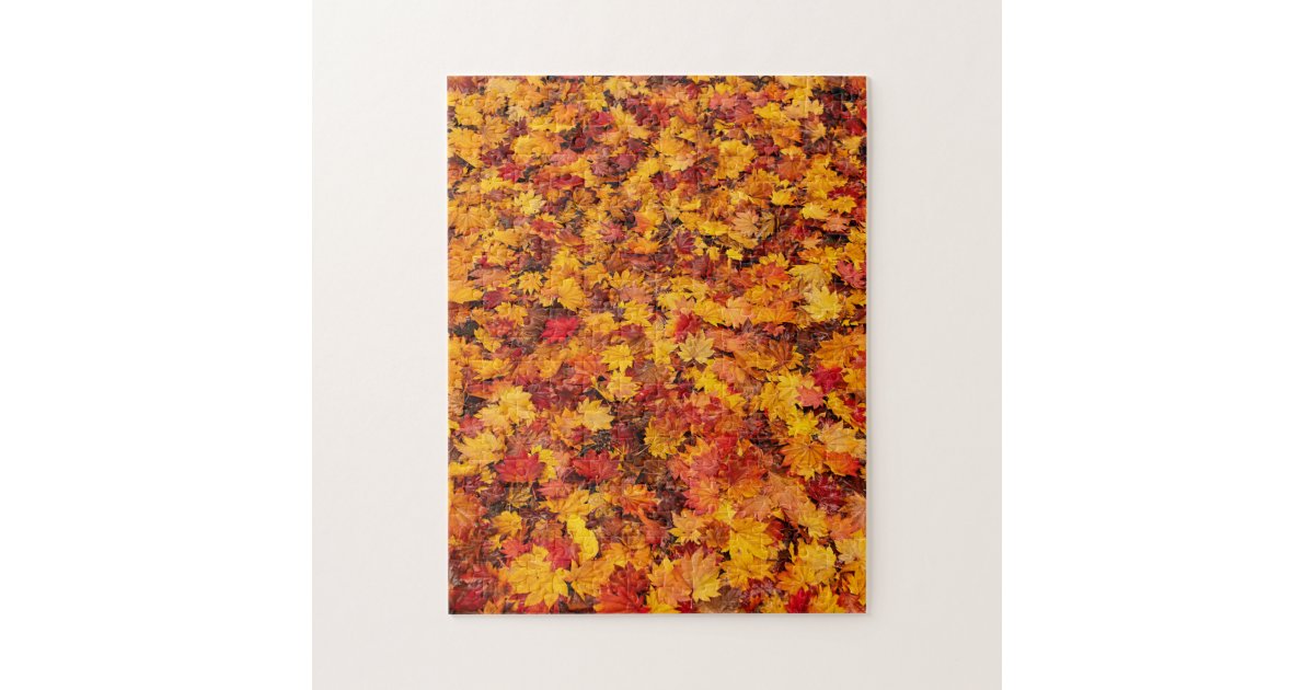 AUTUMN LEAVES JIGSAW PUZZLE | Zazzle