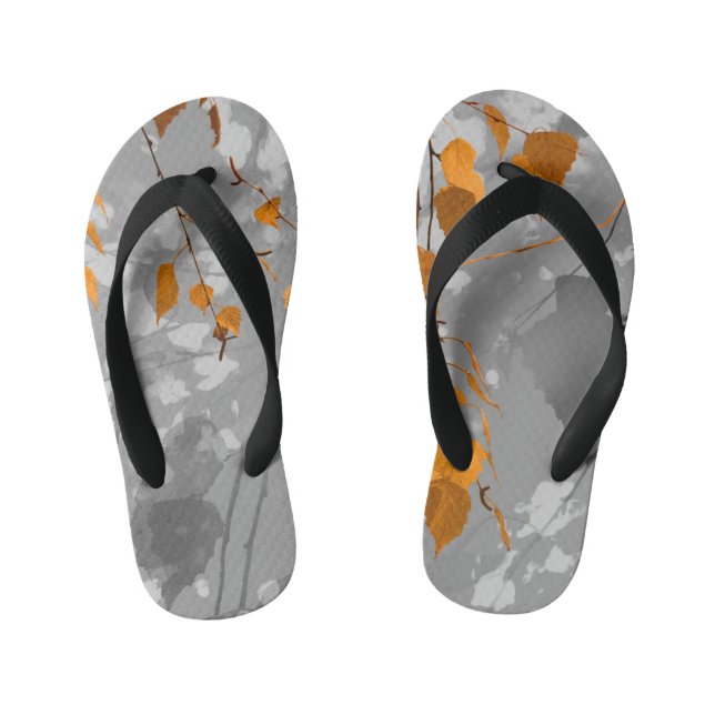 Autumn Leaves Kid's Flip Flops (Footbed)