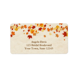 Autumn Leaves Label
