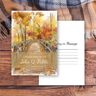 Autumn Leaves Lane Share a Memory Funeral Card