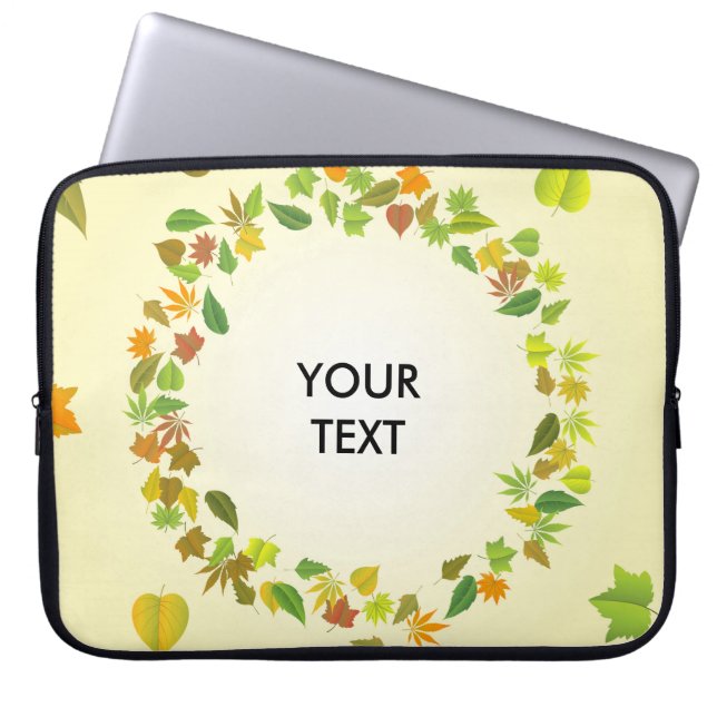 Autumn leaves laptop sleeve (Front)