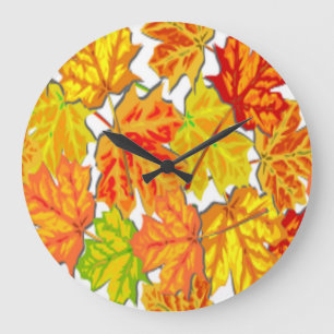 AUTUMN LEAVES LARGE CLOCK