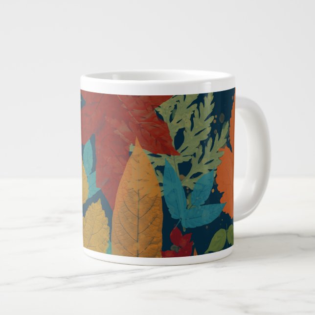 Autumn leaves large coffee mug (Front Right)