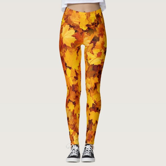 Autumn Leaves Leggings (Front)