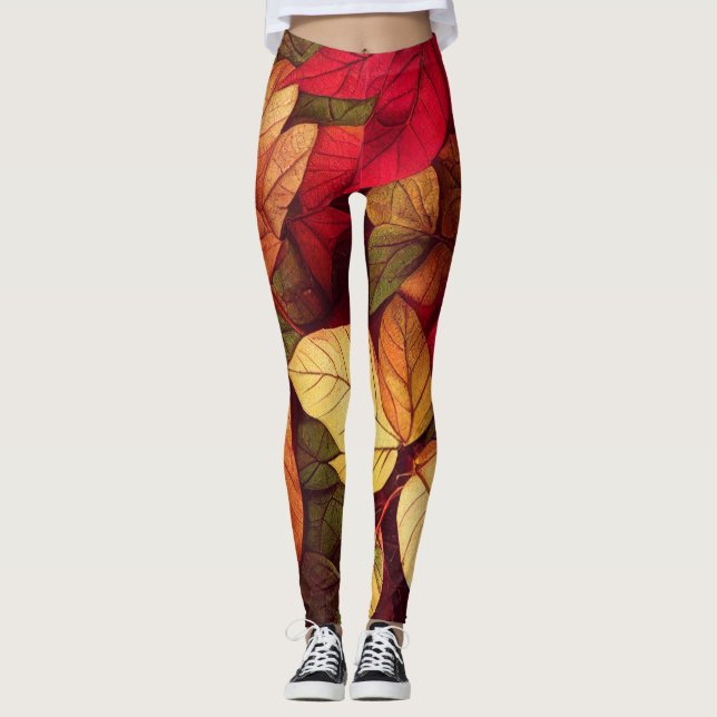 Autumn Leaves Leggings (Front)