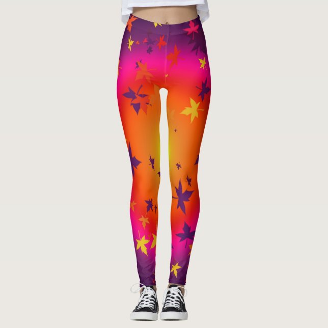 Autumn Leaves Leggings (Front)