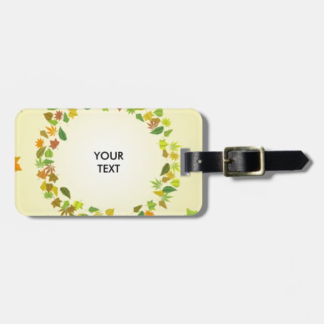 Autumn leaves luggage tag (Front Horizontal)
