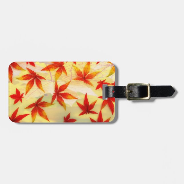 Autumn Leaves Luggage Tags (Front Horizontal)