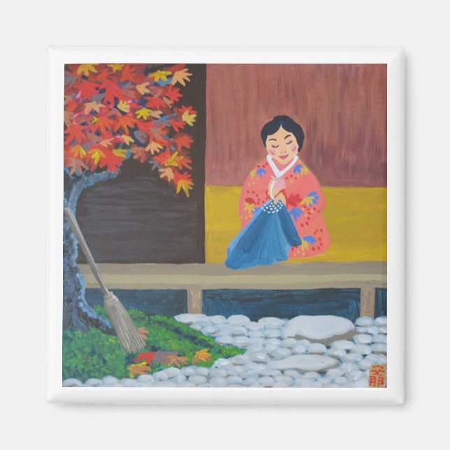 Autumn leaves magnet (Front)