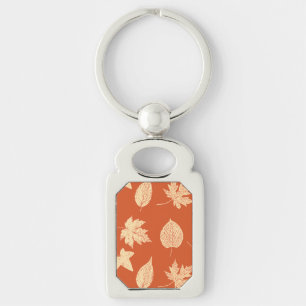 Autumn leaves - mandarin orange key ring