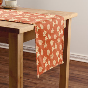 Autumn leaves - mandarin orange short table runner
