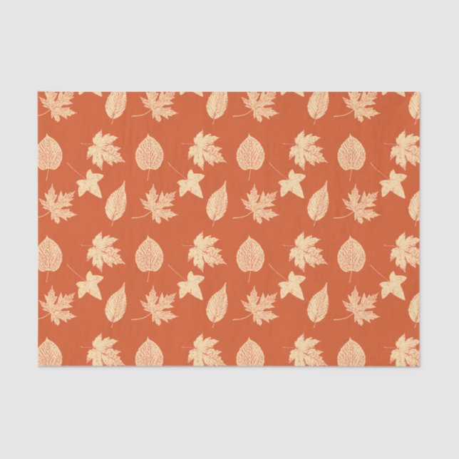 Autumn leaves - mandarin orange tissue paper (Front)