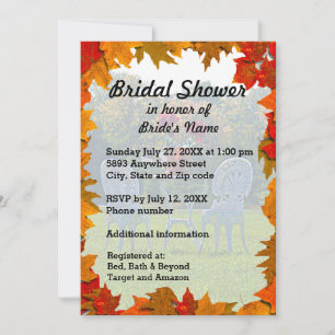 Autumn Leaves Meadow of Love Bridal Shower Invite