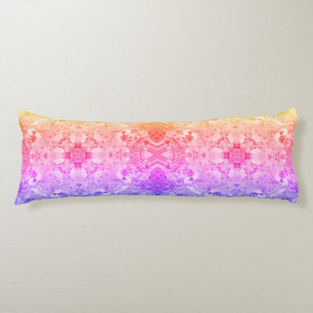 Autumn Leaves Meditative Mandala Art 3 Body Pillow (Front)