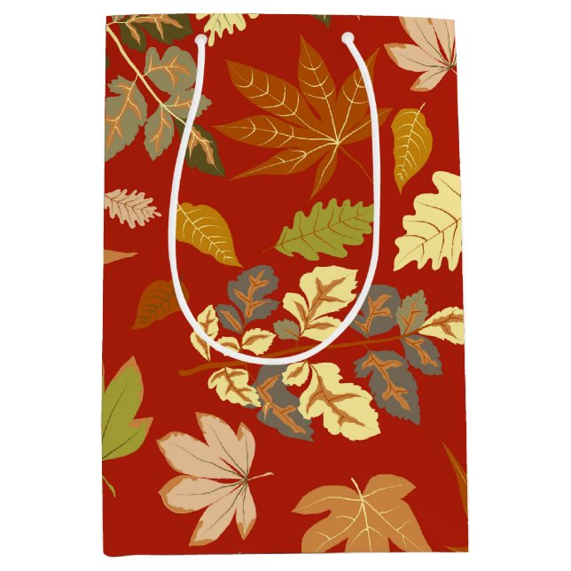 Autumn Leaves Medium Gift Bag (Front)