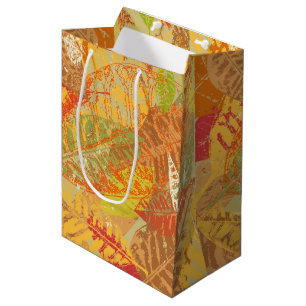 Autumn leaves medium gift bag